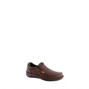 NEW ANDREA men's leather loafer in dark brown